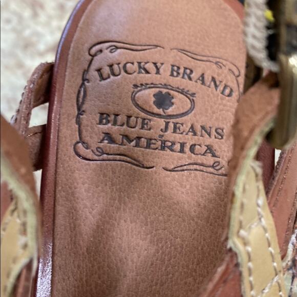 Lucky women’s size 9 Adjustable strap wedge platform sandals - Picture 2 of 9